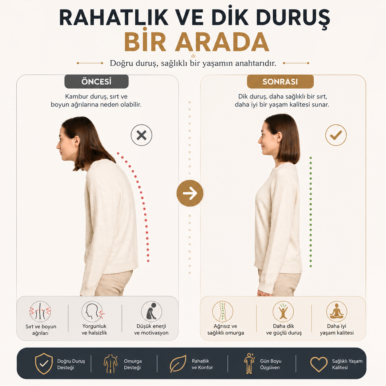 Duruş Destekleyici Konfor Sütyeni | Toparlayıcı ve Günlük Rahat Kullanım