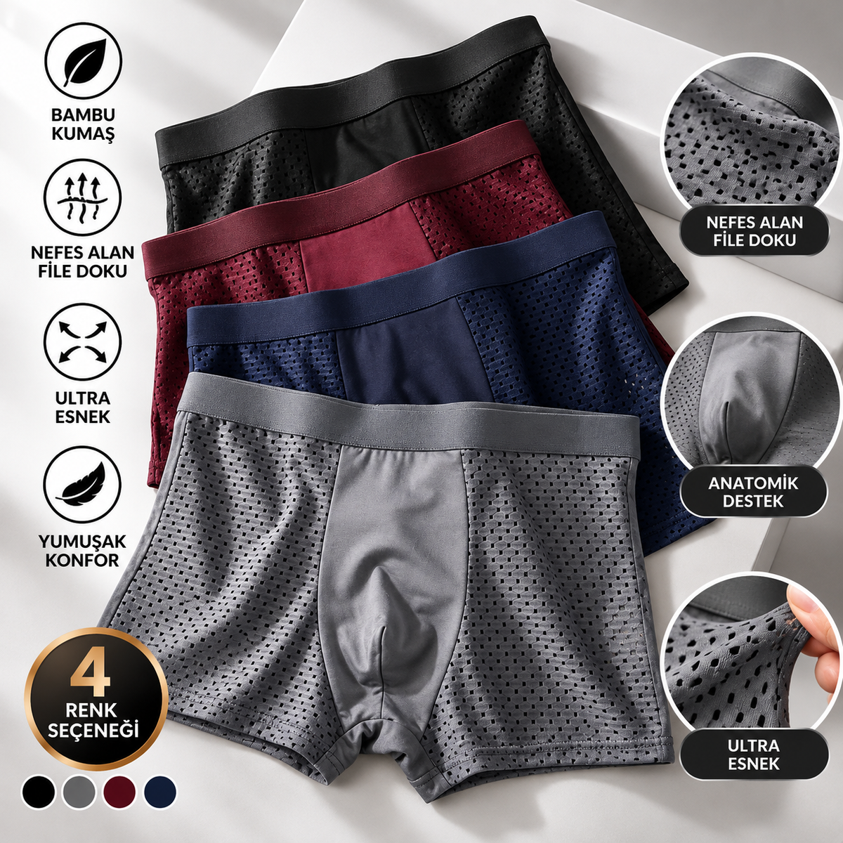 Velouria™ AirFlex Nefes Alan Bambu Boxer